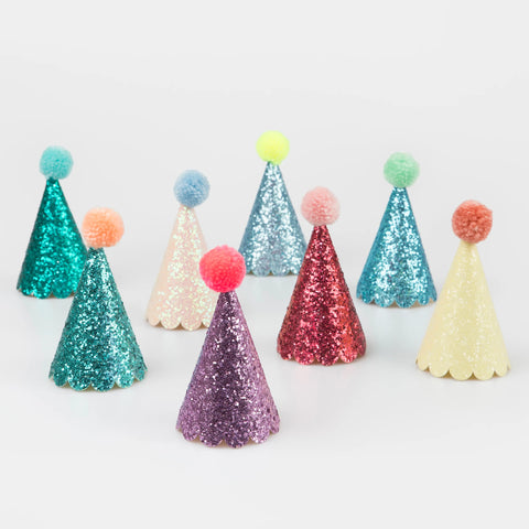 Glitter Mini Party Hats