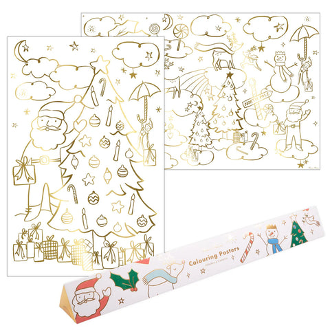 Christmas coloring posters