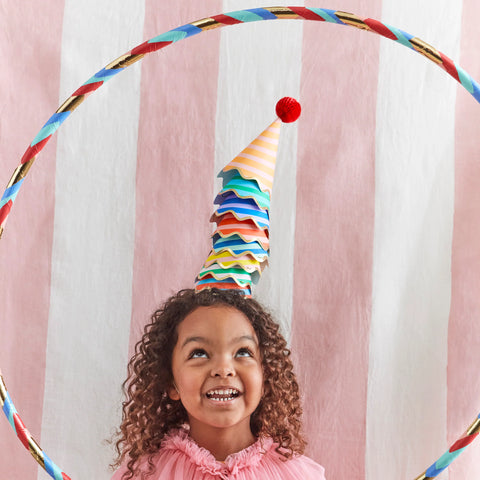 Bright Stripe Party Hats