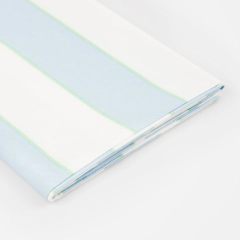 Pale Blue Stripe Paper Tablecloth