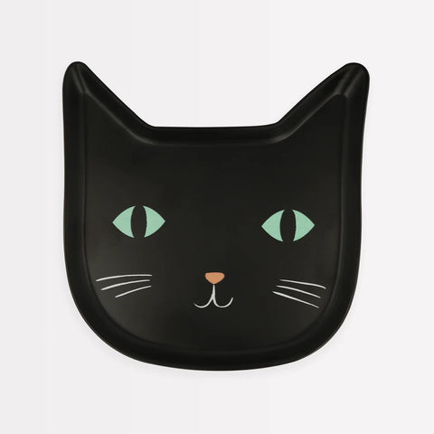 Black Cat Melamine Plate