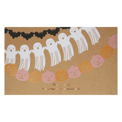 Tissue Paper Halloween Garlands