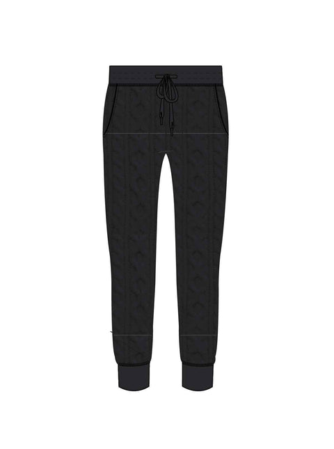 Black Lounge Pant Cable Knit