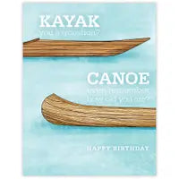 Kayak Canoe Birthday Card
