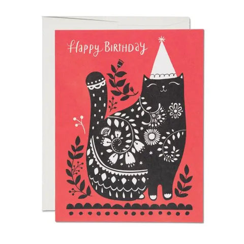 Black Cat Birthday Card