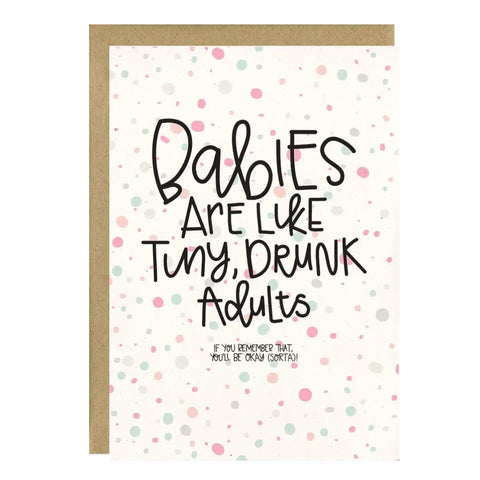 Tiny Drunk Adults Card