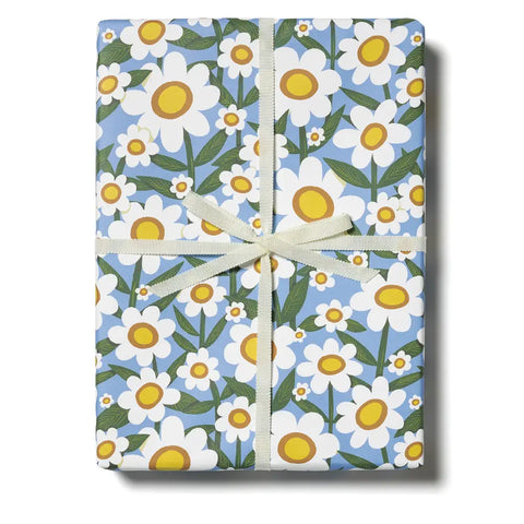 Seventies Daisy Wrapping Roll of Sheets