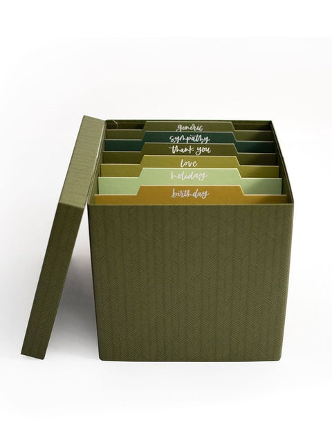 Olive Card Container