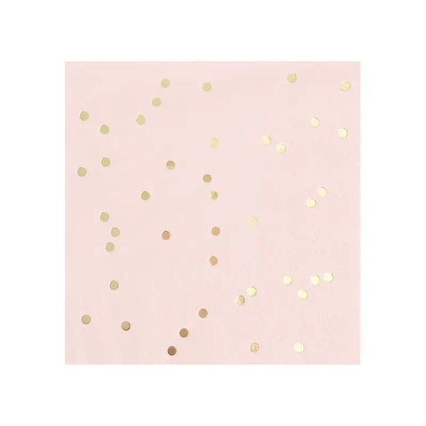 Blush Pink & Gold Confetti Napkins