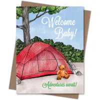 Welcome Baby Tent Card