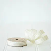 Grey Stripe Natural Cotton Curling Ribbon