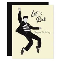 Elvis Let's Rock Birthday Card