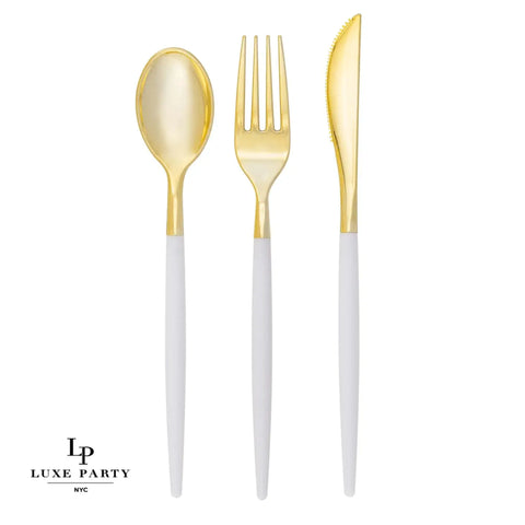 Clear and Gold Cutlery