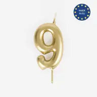 Gold Number Candles