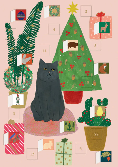Cat Advent Calendar Card