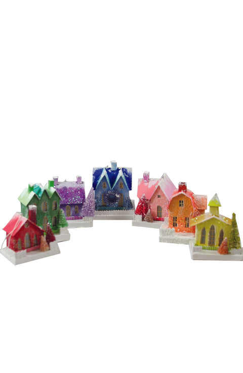 Colorful House Assorted Ornament
