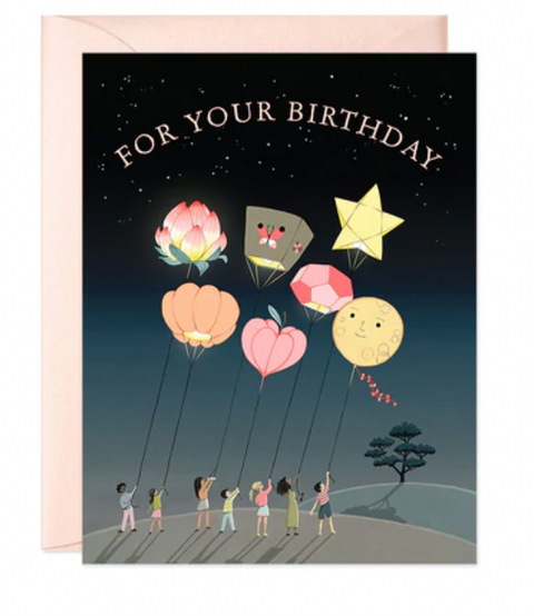 Lanterns Birthday Card