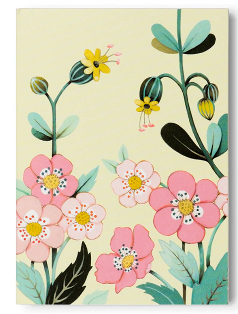 Yellow Floral Notepad