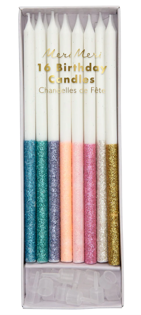 Glitter Dipped Candles