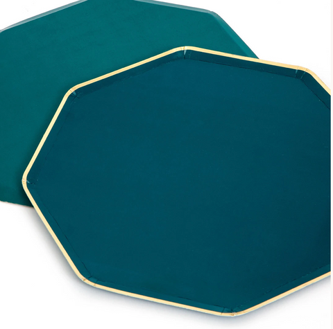 Dark Teal Party Plates