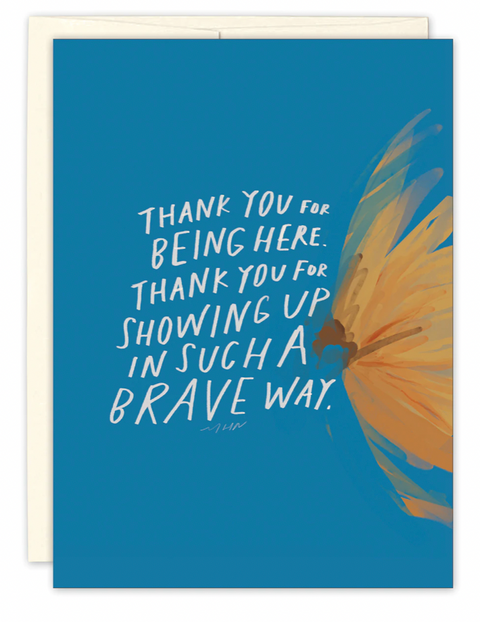Showing Up Thank You Card