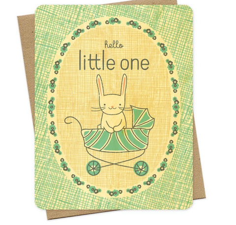 Little Bun Wooden Baby Card