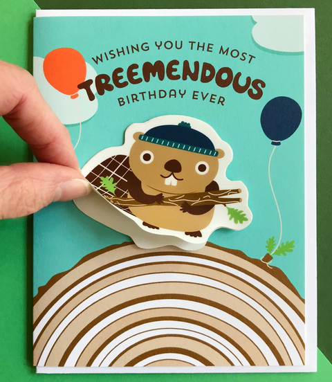 Treemendous Birthday Sticker Card