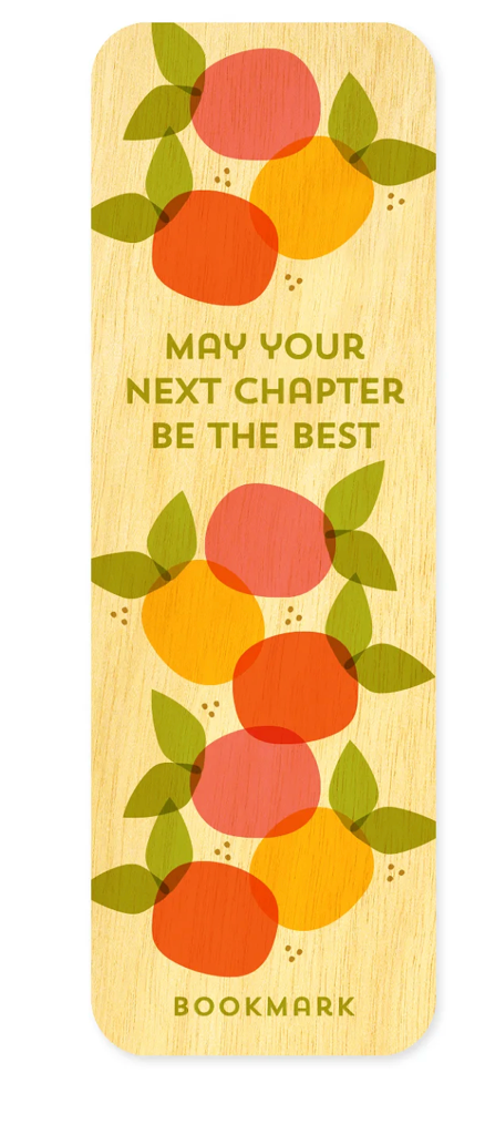 Chapter Fruit Bookmark Birthday Card