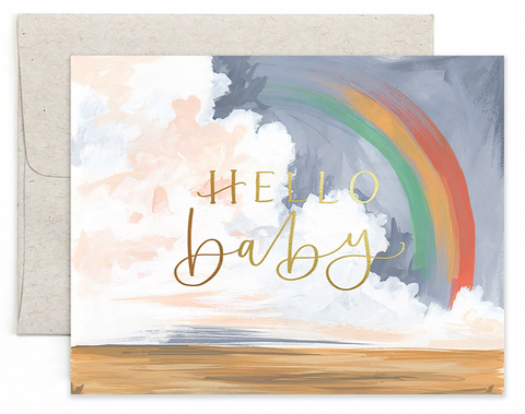 Hello Baby Rainbow Card
