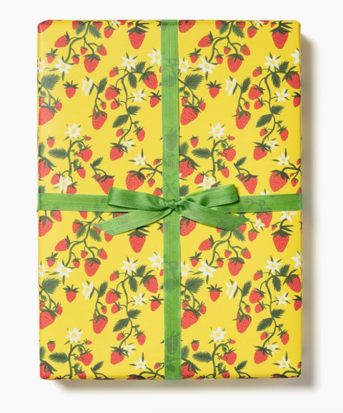 Strawberry Patch Wrapping Paper Roll of Sheets
