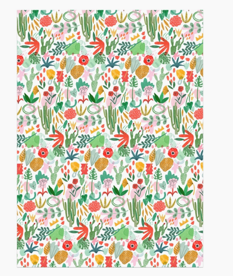 Succulent Garden Wrapping Paper Roll of Sheets
