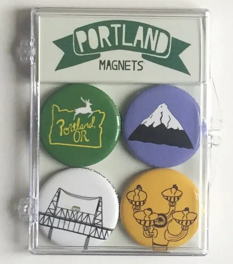 White Stag Portland Oregon Magnet Set