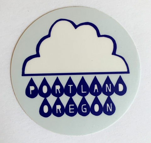 Portland Rain Cloud Vinyl Sticker