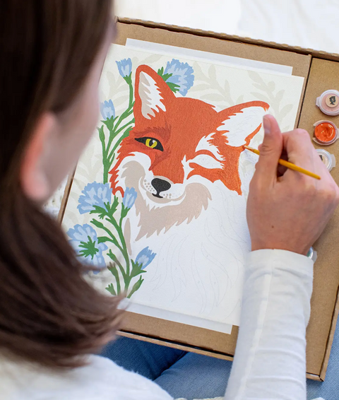 Fox with Chicory Paint-by-Number Kit
