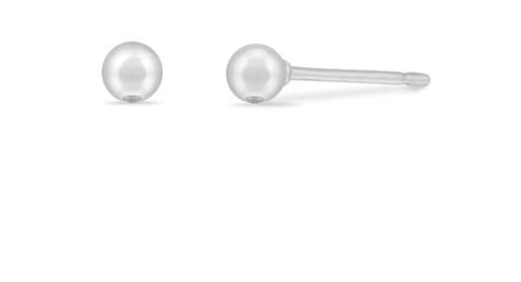 Silver Ball Earring Studs