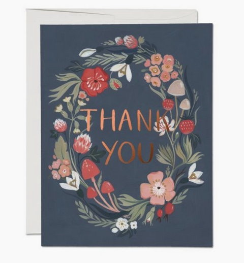 Forest Blue Thank You- Greeting Cards