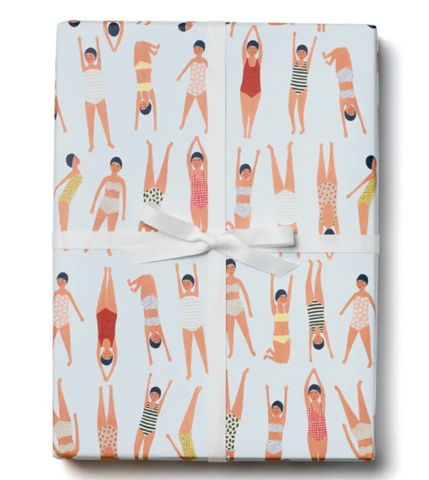 Swimmers Wrapping Paper Roll of Sheets