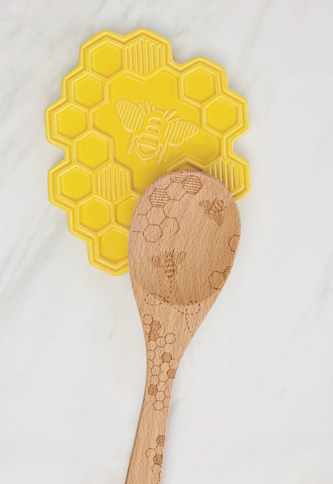 Honey Bee Ceramic Spoon Rest