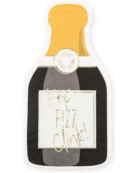 Champagne Bottle Paper Party Napkin
