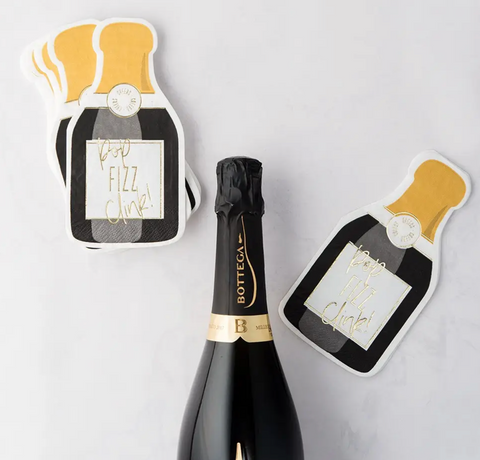 Champagne Bottle Paper Party Napkin
