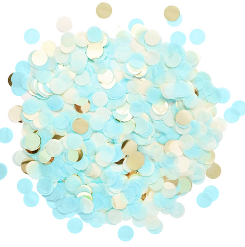 Confetti - Light Blue & Gold