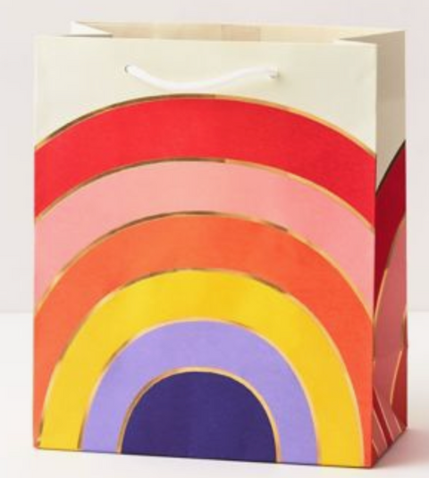Gold Foil Rainbow Gift Bag-Medium