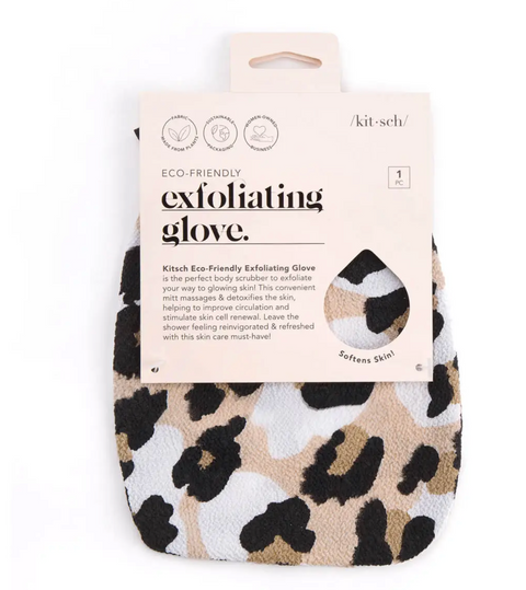 Eco-Friendly Exfoliating Glove - Leopard