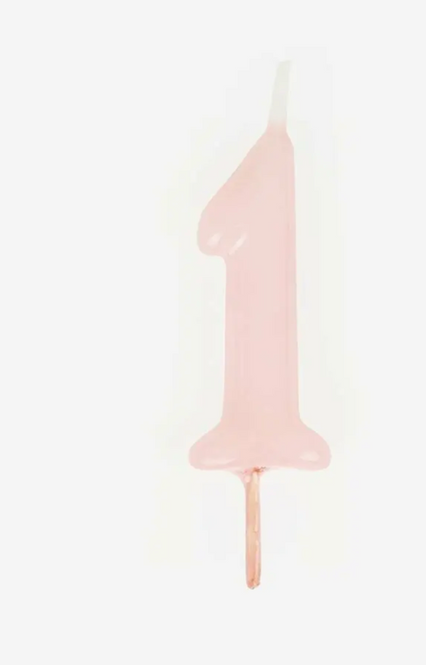 Pink Number Candles