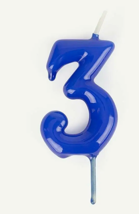 Blue Number Candles