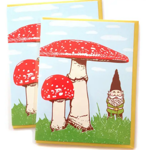 Red Mushrooms Greeting Card