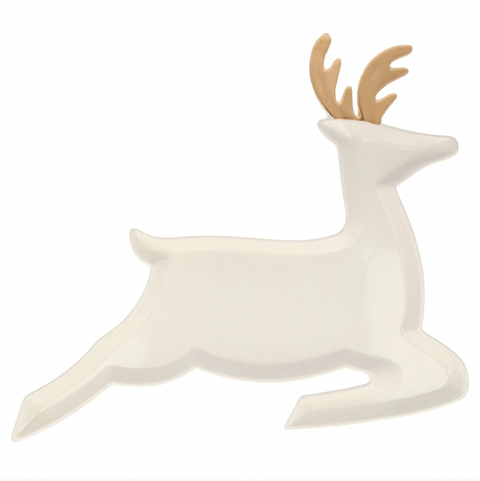 Porcelain Reindeer Plate