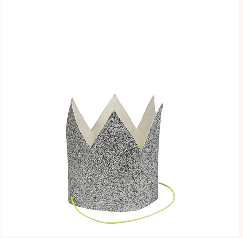 Mini Glitter Crowns x8