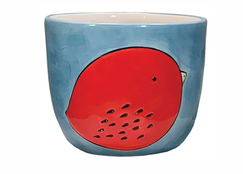 Red and Blue Bird Planter