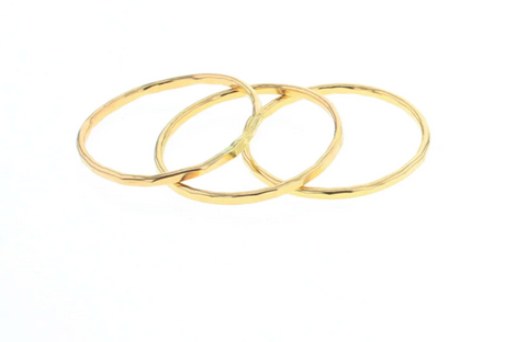 Hammered Gold Stacking Ring